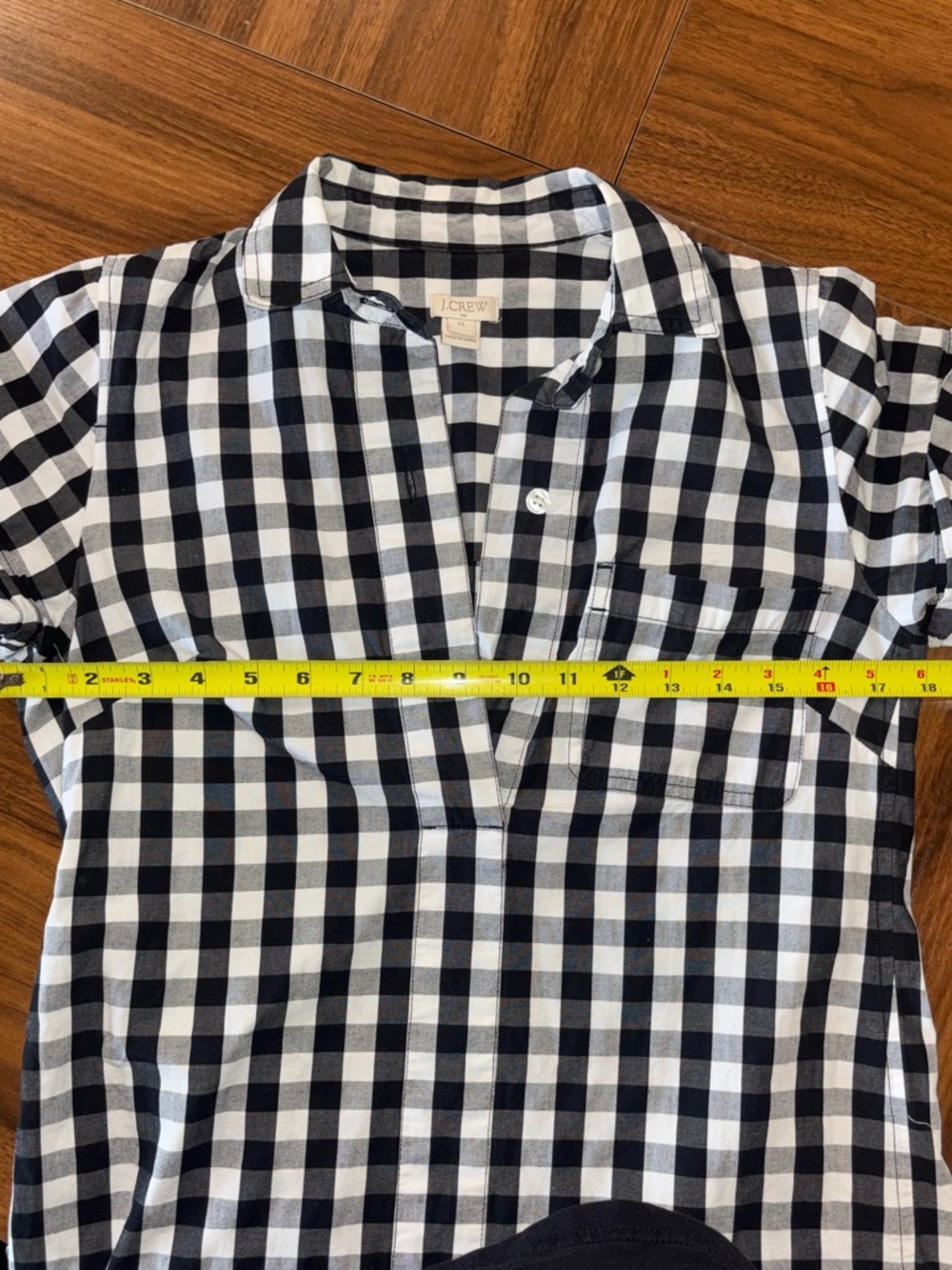 J. Crew B&W Buffalo Plaid Shirt Dress - Picture 11 of 14